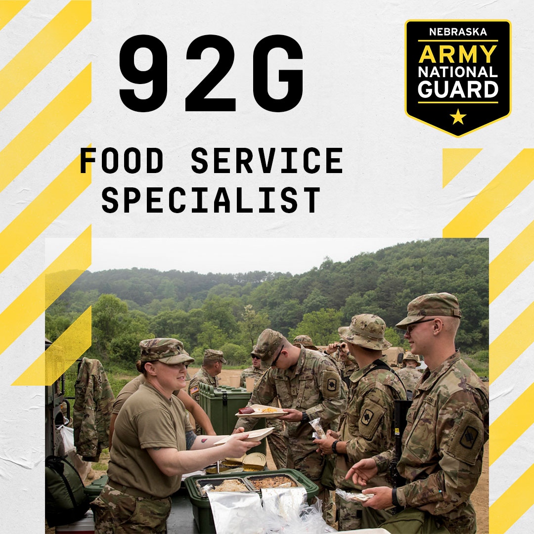 NEarmyguard's tweet photo. ⭐️MOS Monday⭐️
As a Culinary Specialist, you’ll be responsible for preparing and servicing meals both in the field and at home stations, as well as ordering, inspecting food supplies, and keeping the kitchen safe and sanitary.
#GuardTheGoodLife #92G #CulinarySpecialist https://t.co/k3unEhUf84