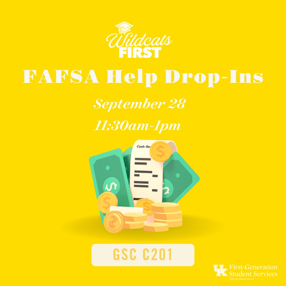 Did you know the FAFSA opens on October 1? Do you have questions about completing the FAFSA? #WildcatsFirst