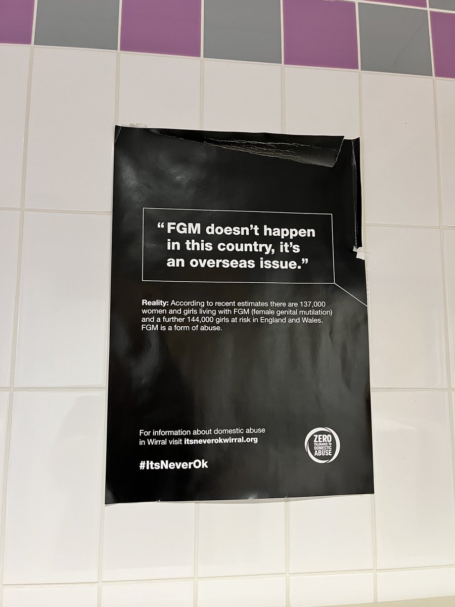 thecapacitycat's tweet photo. Seen in Arrowe park hospital today.
#itsneverok #fgm https://t.co/7VPHJvGsHA
