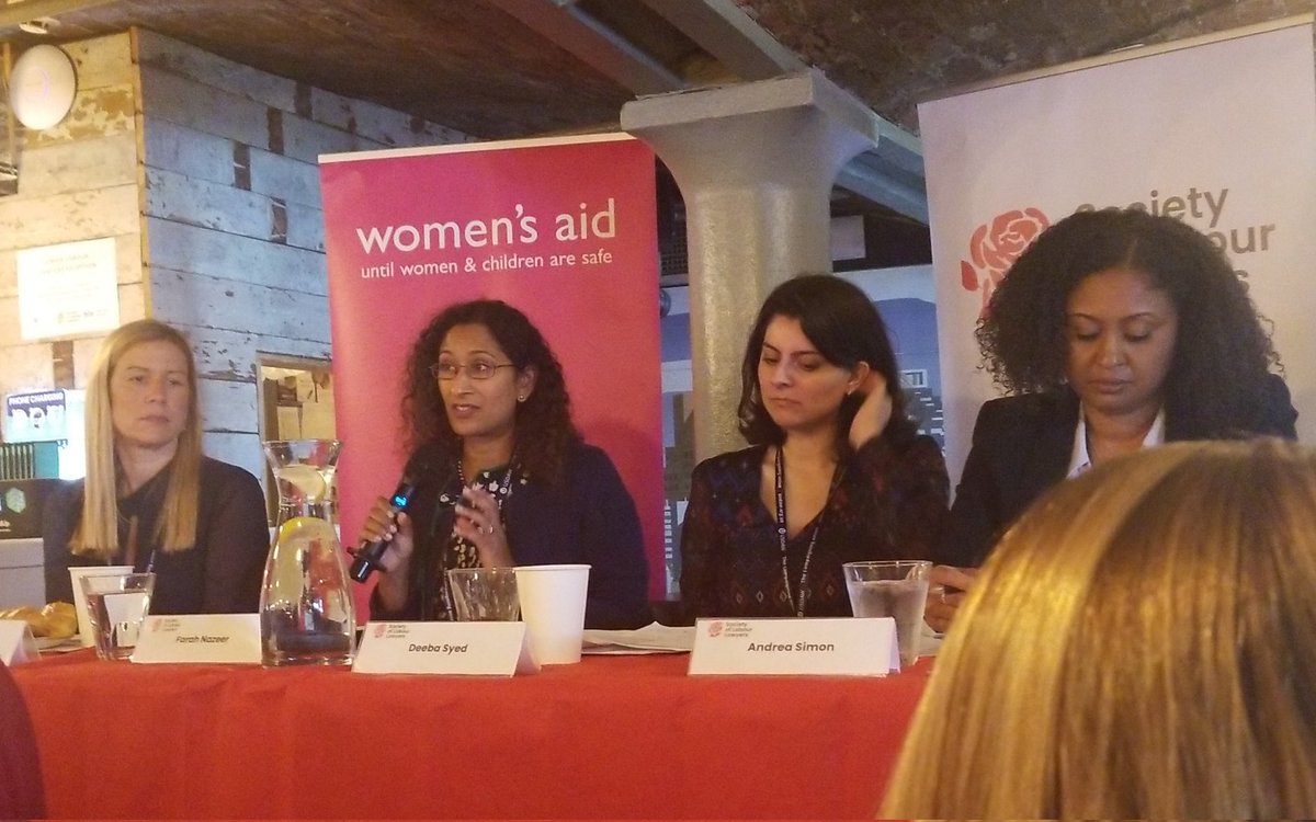Our Chief Executive @FarahNazeer tells the audience at our event with @SocLabLaw: 'We have been told by survivors of domestic abuse that the trauma experienced in the family justice system is comparable to the abuse they experienced in the abusive relationship'.