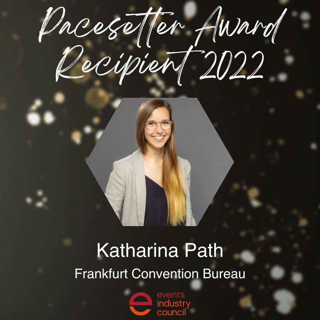 Congratulations to Katharina Path of @MeetFrankfurt who will receive a Pacesetter Award this year. Join us to celebrate the achievements of Katharina and our other winners at the #GlobalAwardsCelebration at <a href="/AriaLV/">ARIA Las Vegas</a> on 10 Oct - bit.ly/3bZtLQr #IMEX22