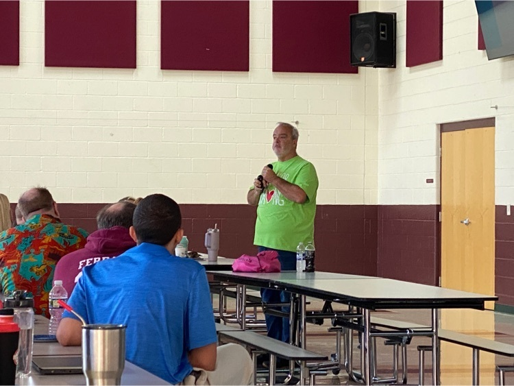 Dupo196's tweet photo. Today, during Teacher’s Institute, our staff was treated to some wisdom from the one and only, Gerry Brooks! #education #DupoTigerPride #ProfessionalDevelopment https://t.co/iI62zBTxI7