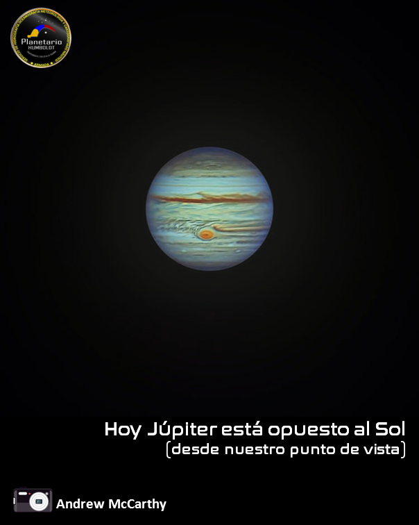 Humboldt on Twitter "Júpiter estará hoy opuesto al Sol desde nuestro punto de vista