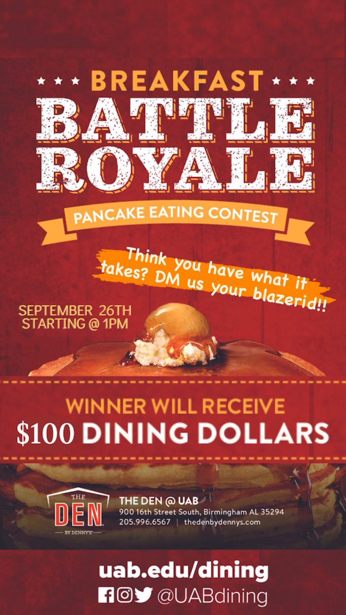 Breakfast Battle Royale!! Pancake Eating Contest!  Today, Sept 26th @ 1:00 PM!