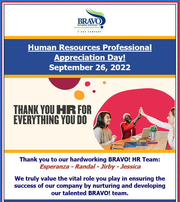 BravoGroupNews's tweet photo. #humanresources #bravobuildingservices #jobwelldone https://t.co/rlVdkJGlZD