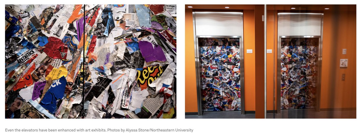 thomasvodrey's tweet photo. Shoutout to Northeastern for somehow finding a pretentious way to write about a staircase https://t.co/3lDolD8dzl