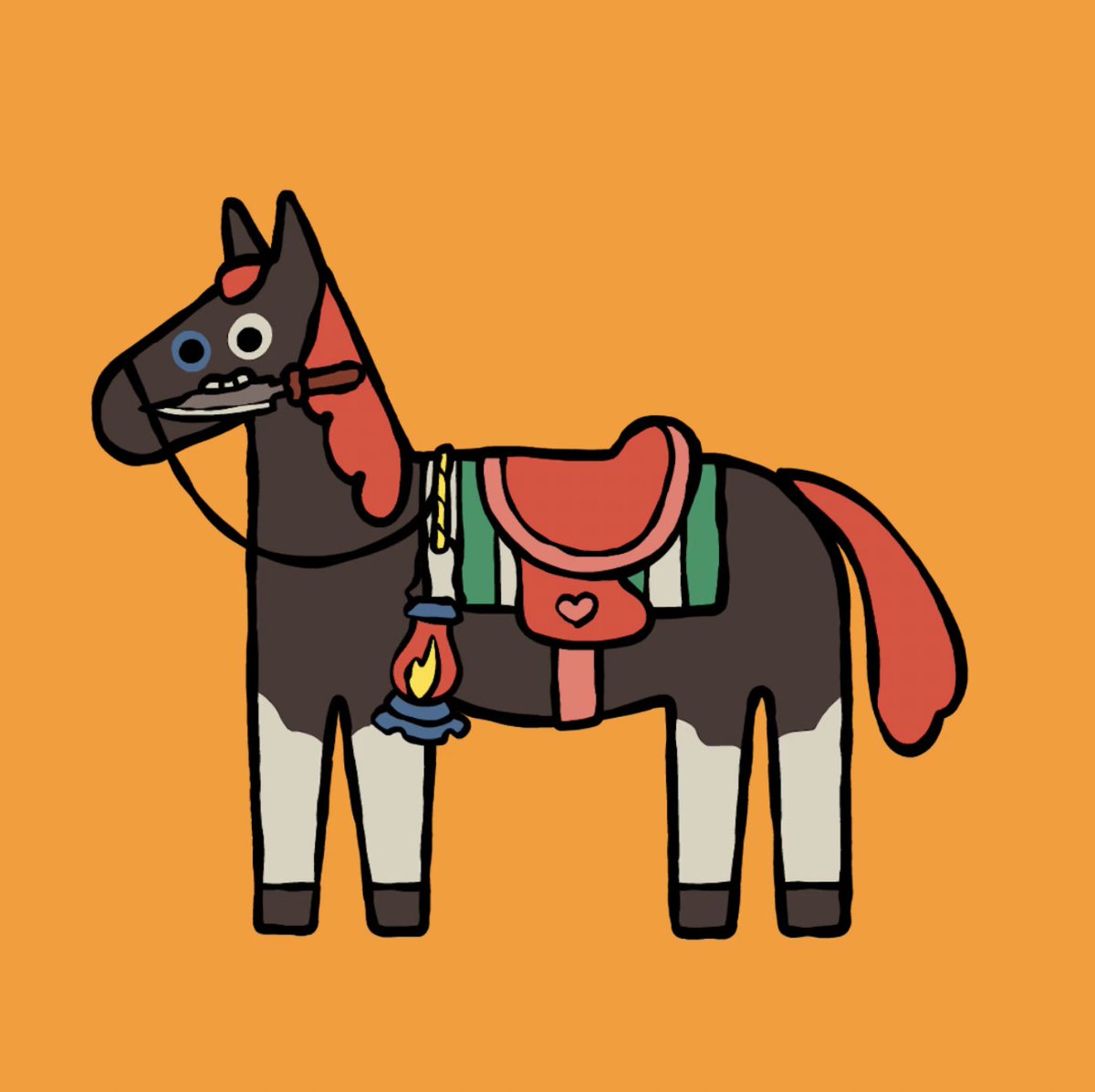 My <a href="/GunslingersNFT/">Gunslingers 🤠🐴</a> and his new horse have matching lanterns.

They are a light unto my feet. And I'm in love 😍