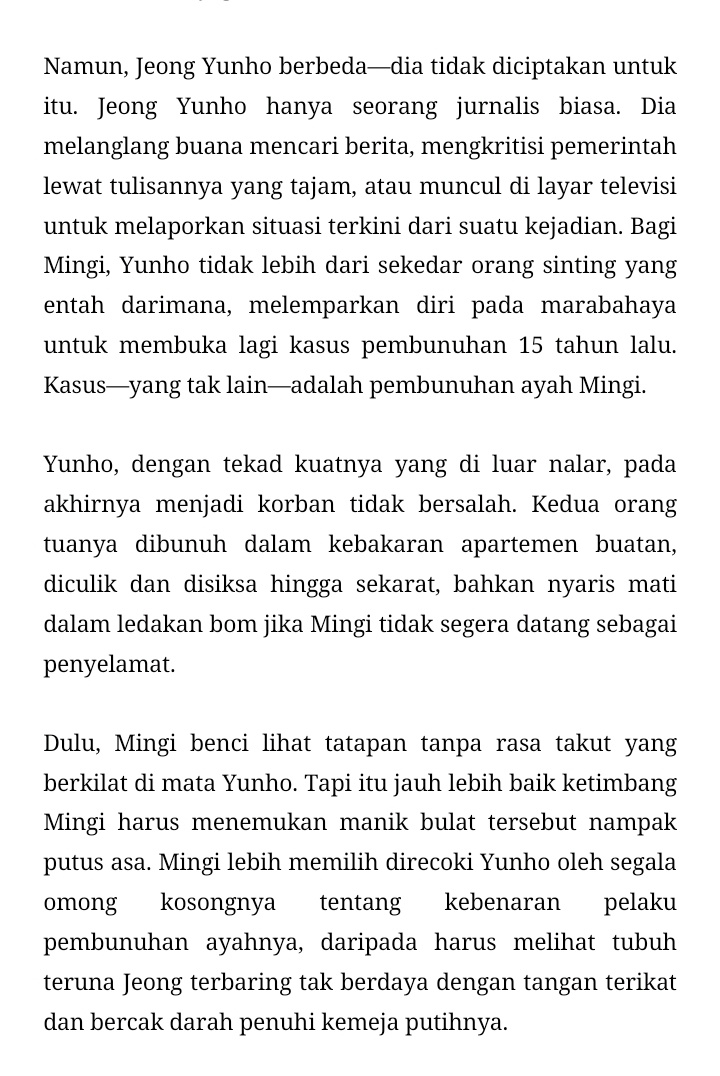 rosyroseyuno's tweet photo. minyun—two tweet au (narration) 

cw // blood, murderer, violence, kidnapping

katakan bahwa scng mxngi, detektif paling tidak punya hati, telah jatuh cinta pada si jurnalis aneh jecng yxnho. https://t.co/2WpwVIAser