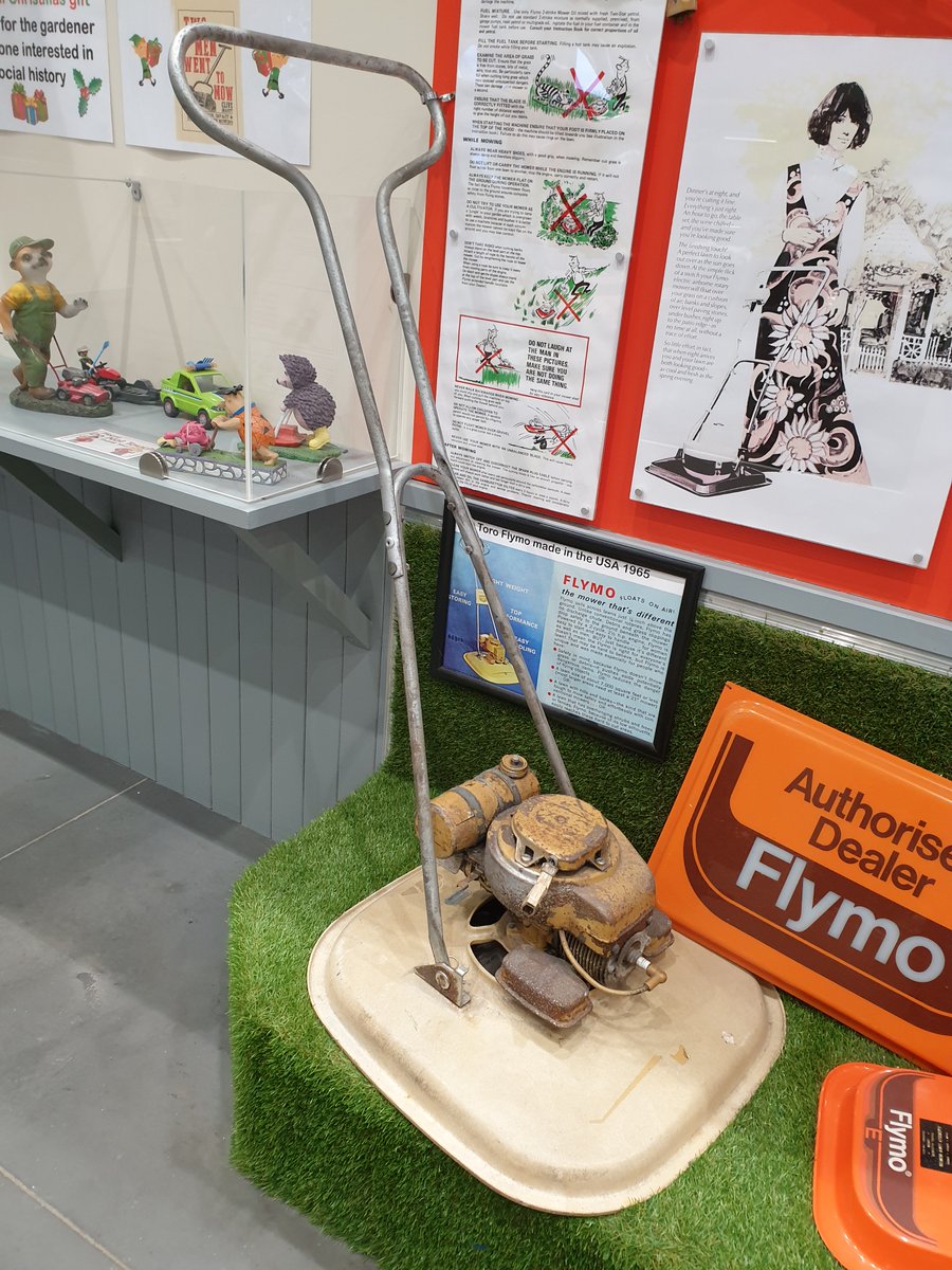 MuseumGardening's tweet photo. Object Week 46: Toro Flymo
A rare US exhibit @TheToroCompany being 1st there to produce #Flymo 1965, idea invented by Karl Dahlman Sweden 1964, based on Sir Christopher Cockerellโs #hovercraft @TheBuddingFD @TatesGCs @vintagemowers #museum #charity #gardening #lawnmower #vintage https://t.co/ujEVIfnegt