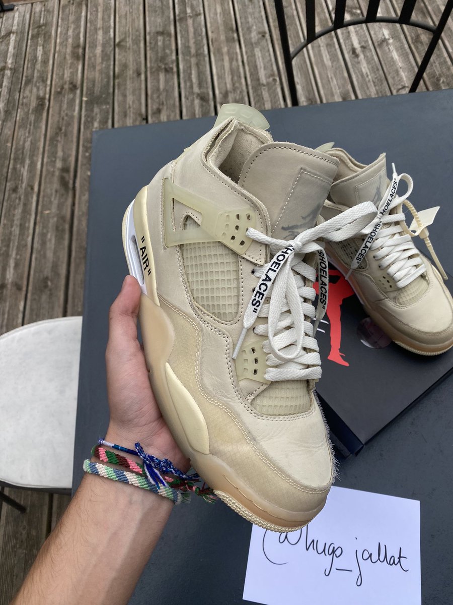 hugojallat's tweet photo. Yo!

WTS J4 OW Sail en 8,5us men.
Cop sur SNKRS (facture à l’appui).
Je l’ai portée mais j’en ai pris très soin ! État 8,75-9/10. + de photos en pv.
OG box with OG all.
Dm si intéressé !

RT/fav appréciés 🫶🏼✨🙏🏼

PS : WTB dunk sb stussy cherry 8,5-9us au passage🥹 https://t.co/7gsOc63Lji