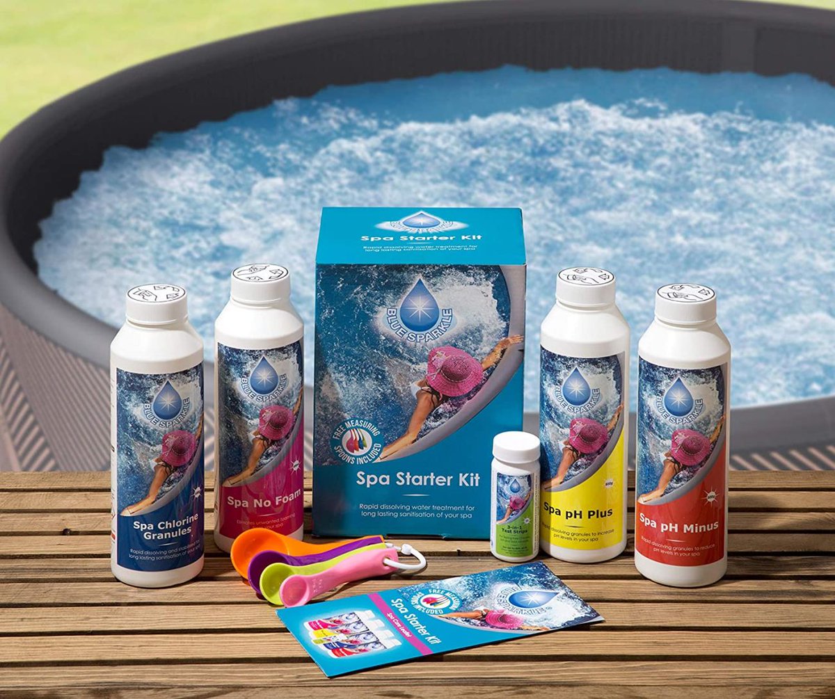 frono_UK's tweet photo. Water cleanliness is vital! Blue Sparkle Chemical Starter Kit supplies everything you need to maintain your water levels. 

Add to Basket: https://t.co/dVBxvCs406 

#mspa #hottub #portablehottub #inflatablehottub #hottubtips #mspatips https://t.co/ppAbF09WXK