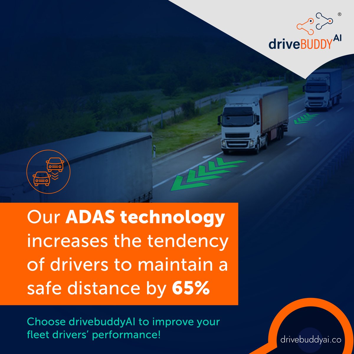 drivebuddyAI's tweet photo. #drivebuddyAI provides your #fleetdrivers with #drivingassistance #alerts to help them be more attentive. This effectively reduces the chances of #collision and improves #drivingbehavior
Visit https://t.co/pBlXQ1D8q3 to know how you can improve your fleet drivers’ performance! https://t.co/uOyMFofhU9