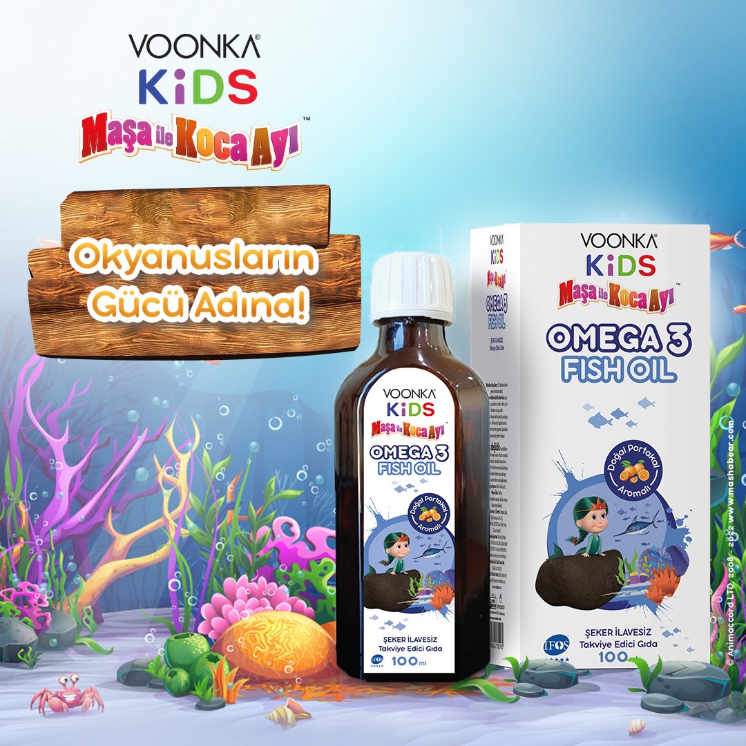Voonka Kids Maşa ile Koca Ayı Omega 3 Fish Oil içeriğindeki elzem yağlar sayesinde çocuklarda normal büyüme ve kemik gelişimini desteklemeye yardımcı olur.*
 
*Türk Gıda Kodeksi Beslenme ve Sağlık Beyanları Yönetmeliği (29960 sayılı mükerrer/26.01.2017 tarihli Resmi Gazete yayın)