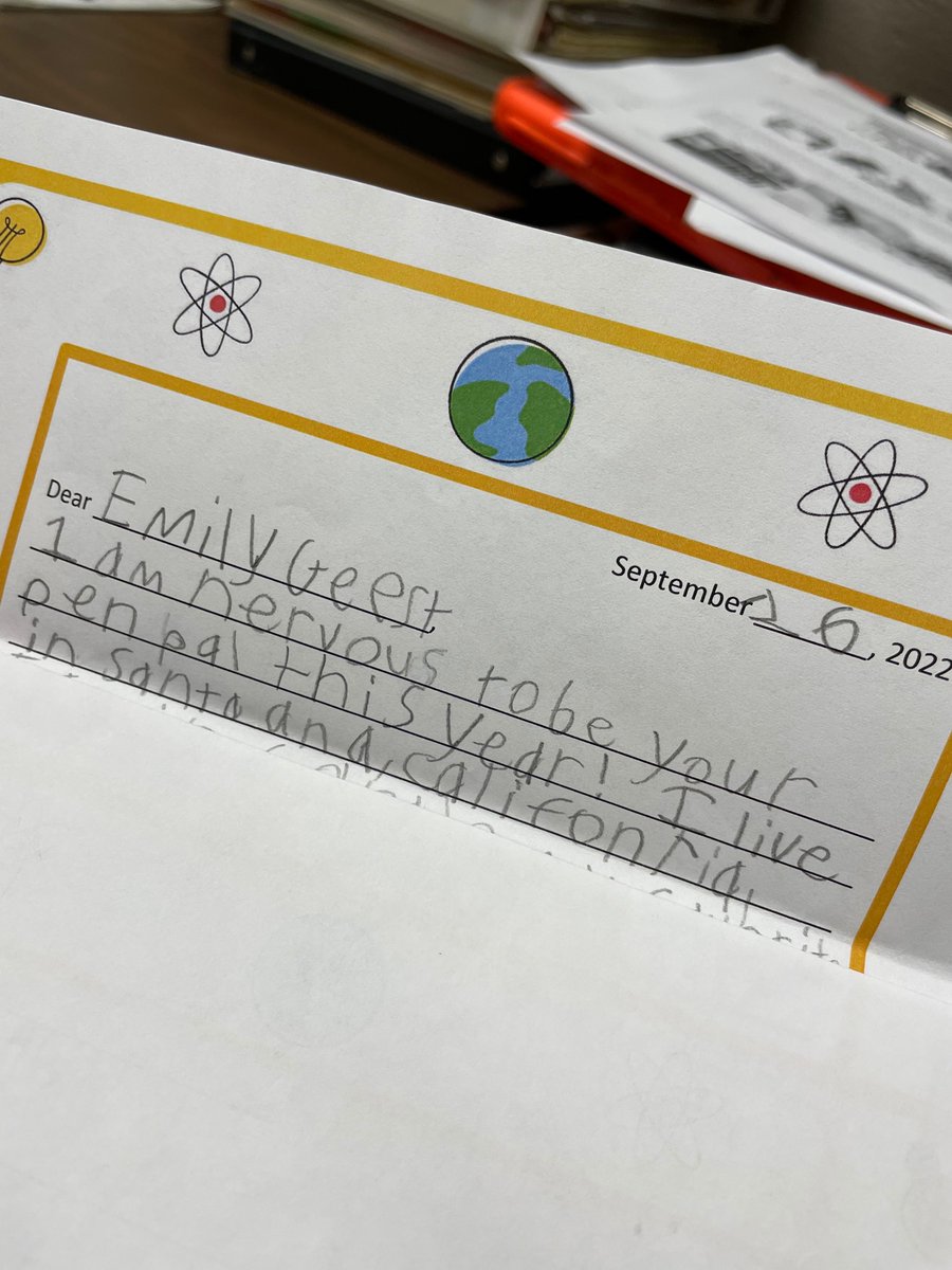EmilyGeest's tweet photo. I got my first letter from my pre-scientist penpal! 

Their big question in this letter is: how do cheetahs run so fast? 🐆

@LettersPreSci 

#LetterOpeningParty
#STEMforAll
#STEMPenPals https://t.co/7MyKnRehiN