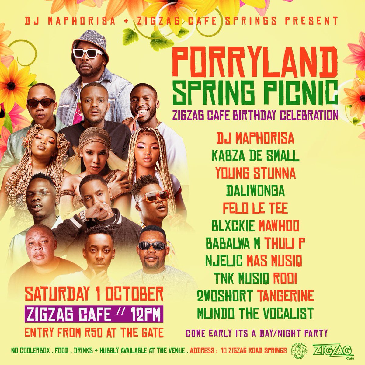Porryland Spring Picnic 1 October @zigzagcafesa Springs