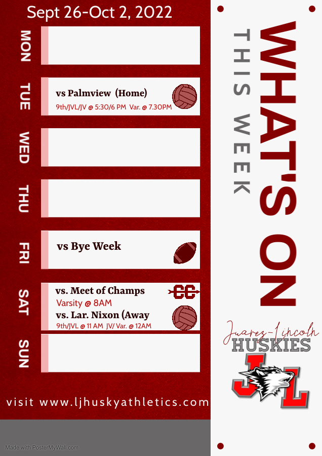 Here's what on in #HuskyNation this week! Sept 26- Oct 2, 2022