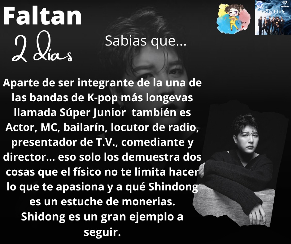 Alejand3601's tweet photo. 🥁🥁Ya falta poco!  Solo dos días más para festejar al hermoso de Shidong 💙👑

¡FELIZ CUMPLEAÑOS 🎂🥳 SHIDONG!💙🐷👑

#SuperJunior   #Spyelf   #Elf
#ShinFriends   #HappyShindongday
#HappyBirthdayShindong   #Shindong https://t.co/GZllGXtVS3