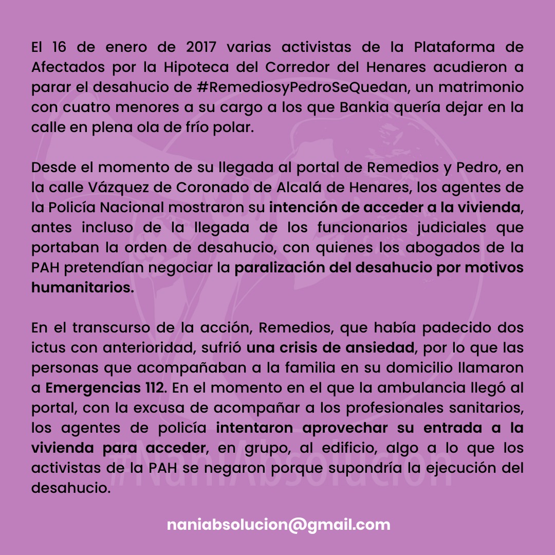 Plataforma Absolución CS 13 Rosas tweet media