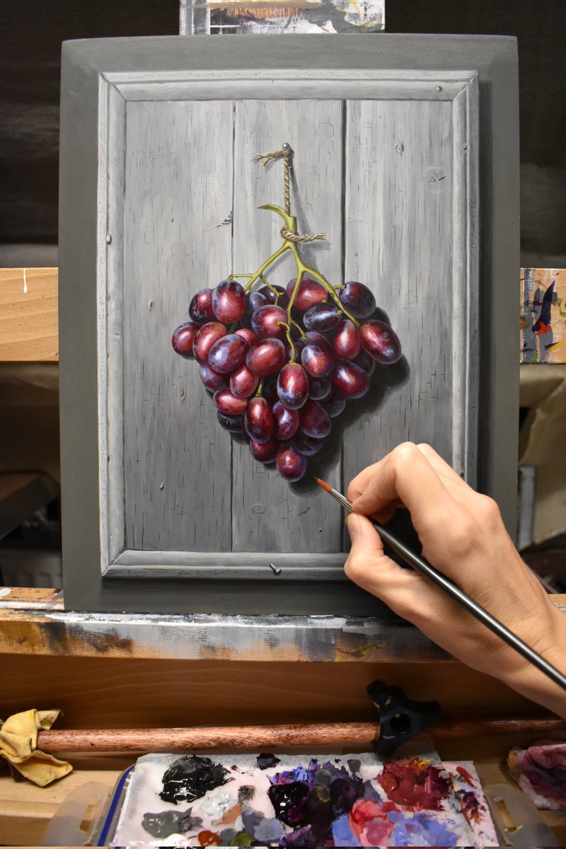 A new painting on the easel...