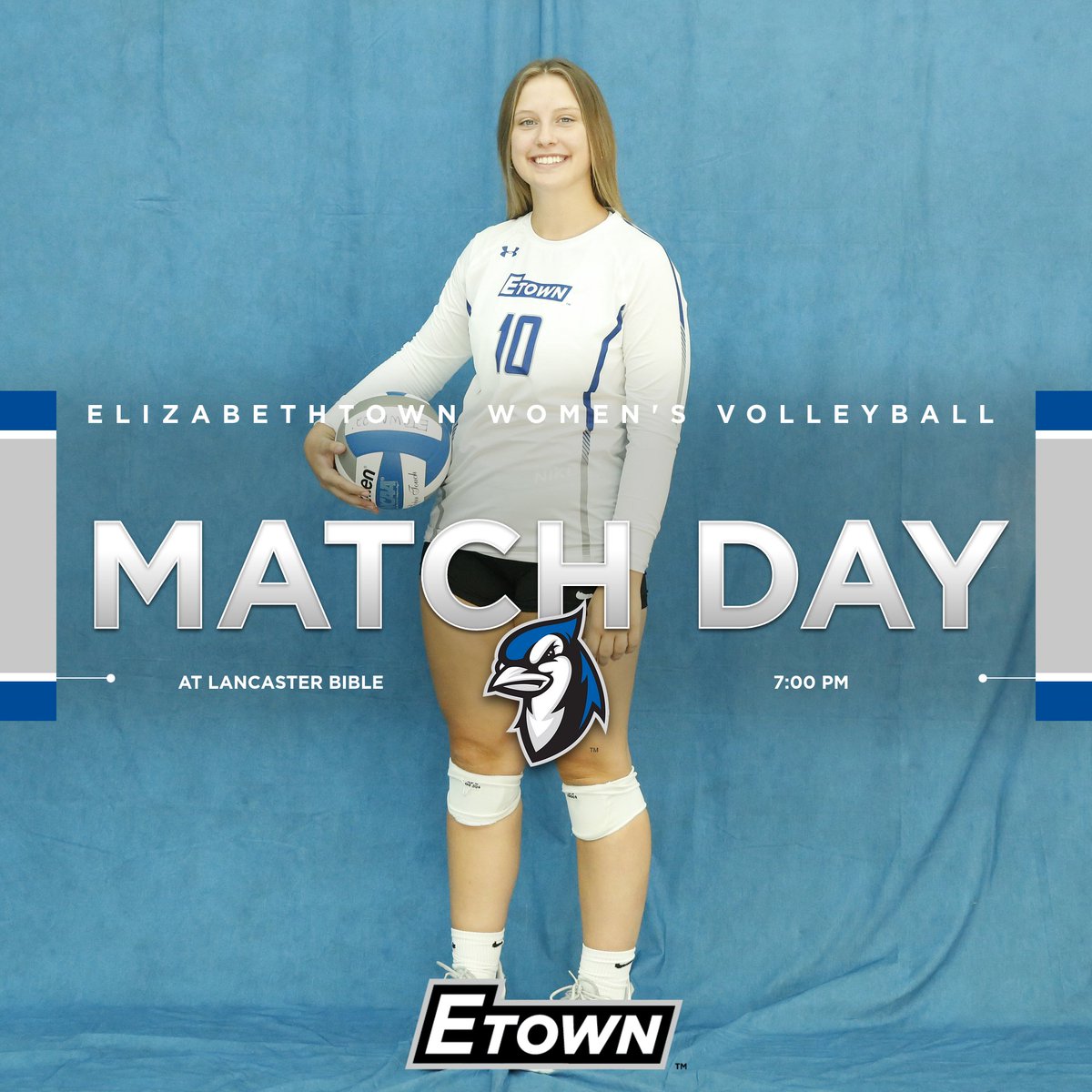 EtownBlueJays's tweet photo. .@BlueJaysVB hits the road this evening to head to Lancaster Bible!
π Lancaster Bible
β° 7 PM
π Horst Athletic Center
πΊ: https://t.co/KjRG3O3VzC
#d3vb #ECWVB #FlyWithUs https://t.co/U0ry1CZbzj
