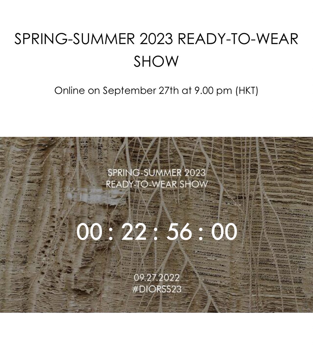 soloveeunwoo's tweet image. Countdown ชาอึนอู Dior Beauty Ambassador เข้าสู่ Dior SS23 - Paris Fashion Week September 27 at 3pm(เวลาประมาณ 19.30 - 20.00 เวลาไทย) : on.dior.com/ss2023
.
#DiorSS23 #Dior 
#CHAEUNWOO #차은우