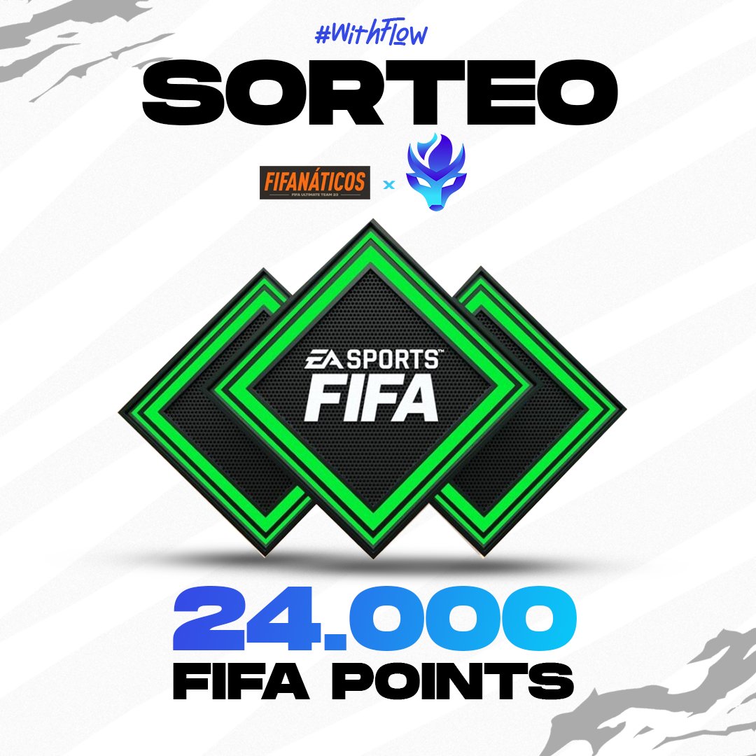 🎁 ¡SORTEO DE 24K FIFA POINTS! #WithFlow

Para celebrar el inicio de FIFA 23, estaremos SORTEANDO 24.000 FIFA POINTS o 200€ con 2 ganadores.

Requisitos 👇🏼
- Seguir a <a href="/FlowUPeSports/">FlowUP eSports</a> y @FIFA_naticos
- RT a este Tweet
- Mencionar a 2 amigos

Ganadores el 4 de octubre ¡Suerte! 🍀
