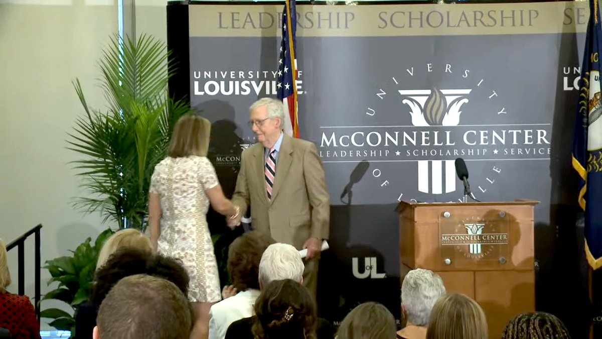 NoLieWithBTC's tweet image. Kyrsten Sinema is currently speaking at the McConnell Center talking about how proud she is to have “forged a friendship” with him “rooted in our commonalities.”

In 43 days, we can elect 2 more Democratic senators to make Sinema irrelevant &amp;amp; suspend the filibuster to codify Roe.