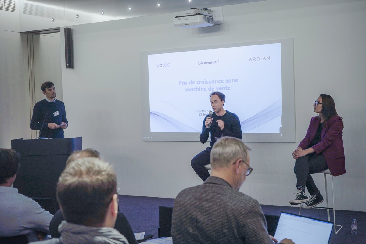 uptoofr's tweet photo. Lors de conférence "Pas de croissance sans machine de vente", nos 2 intervenants, Virginie Guerrero Abbassi, EMEA Pipeline Generation Director chez Contentsquare et Thibault Renouf, CEO de Partoo nous ont partagé leurs meilleurs conseils pour faire performer leur machine de vente https://t.co/4C3ecO90zC