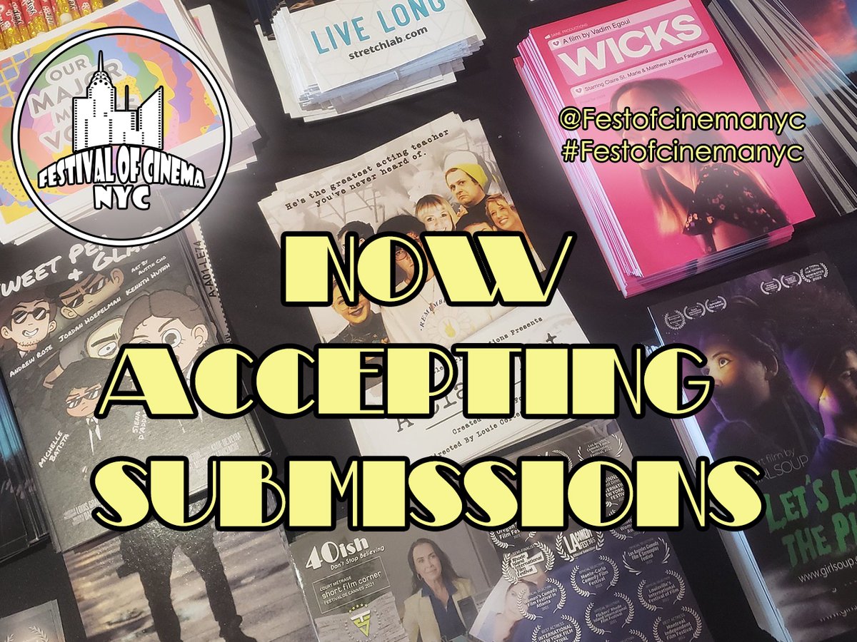 FestofCinemaNYC's tweet image. Submissions Now Open to Festival of Cinema NYC! Follow the link to learn more! - mailchi.mp/04d9428eb129/s…