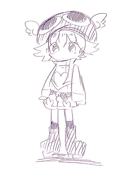 今アナログのほうがお絵かきうまいのかもしれん これはアミさん 