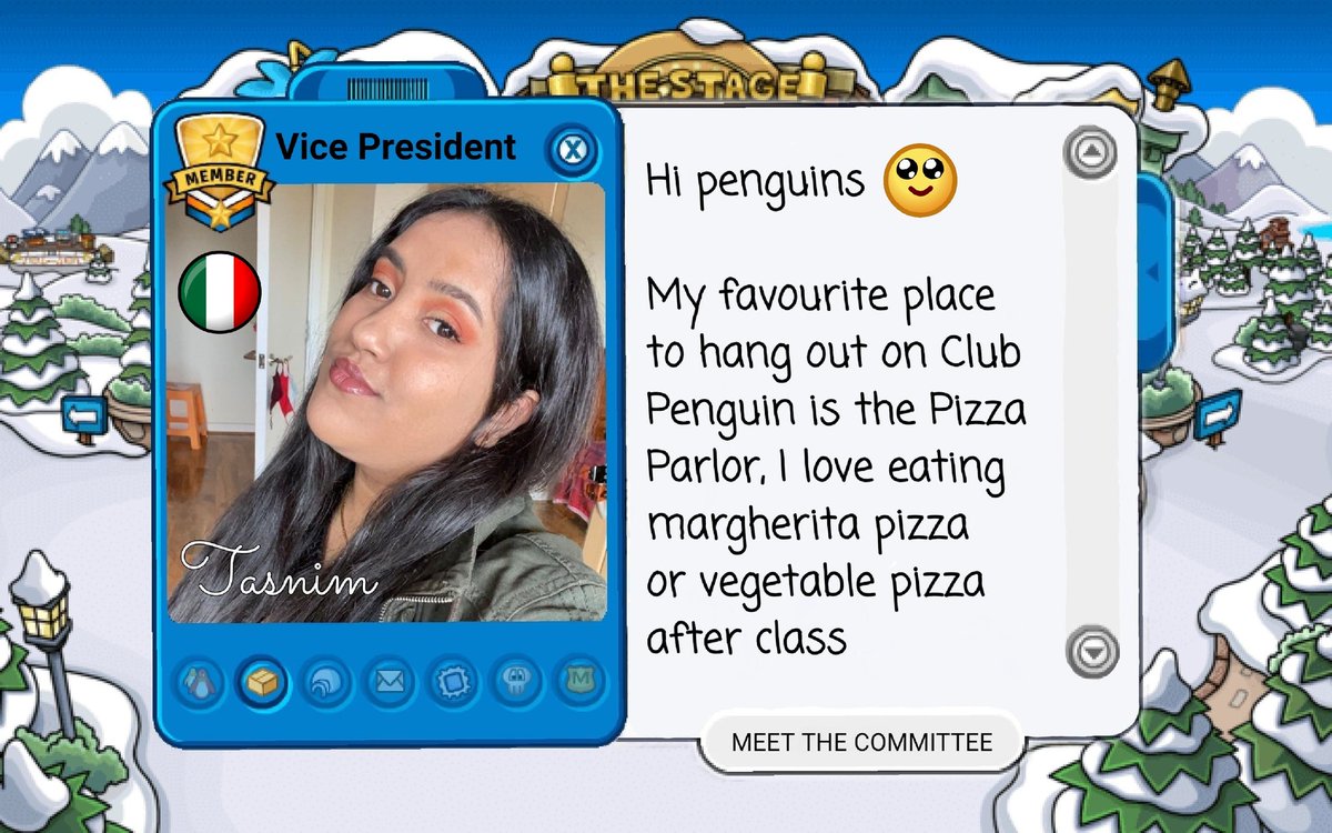 UoGClubPenguin's tweet photo. Meet our Vice President, Tasnim https://t.co/F4ns1L2CJr