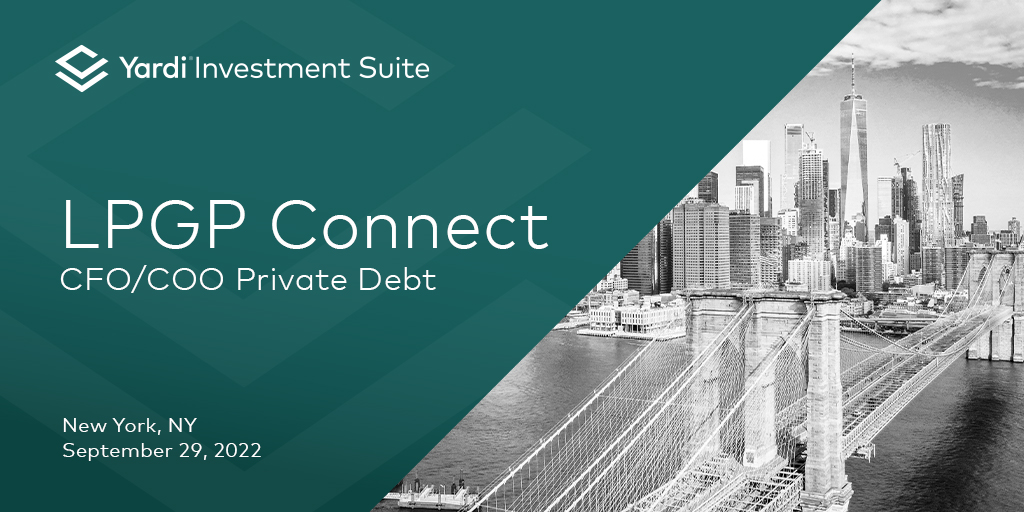 Yardi's tweet image. Yardi is proud to be a sponsor of the @LPGPConnect CFO/COO Private Debt forum on Sept. 29 in New York. Visit the @Yardi booth to see how to optimize all aspects of debt in real estate. Learn more: bit.ly/3qSIbpm 
#LPGPConnect #CFOCOO #PrivateDebt #InvestmentManagement