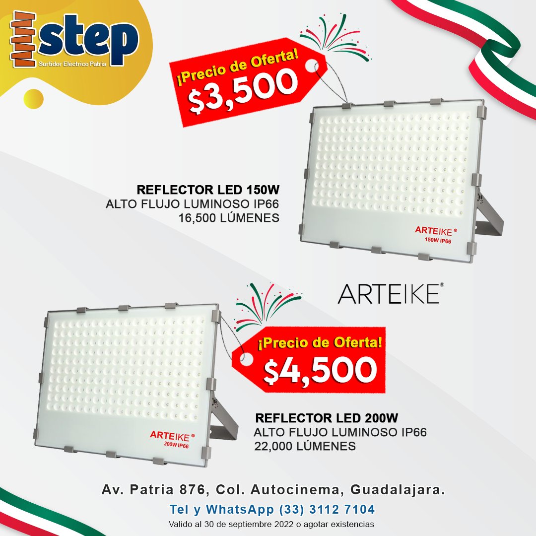 StepPatria's tweet photo. Ilumina tus espacios exteriores con la mejor tecnología LED ✨👌🏻
Visita nuestra tienda y descubre todas ofertas que tenemos preparadas para ti.
#ReflectorLED #Focos #MaterialElectrico #IluminacionExterior #Construccion #Ferreteria #Reflector #Decoracion https://t.co/EI2NwR15LC