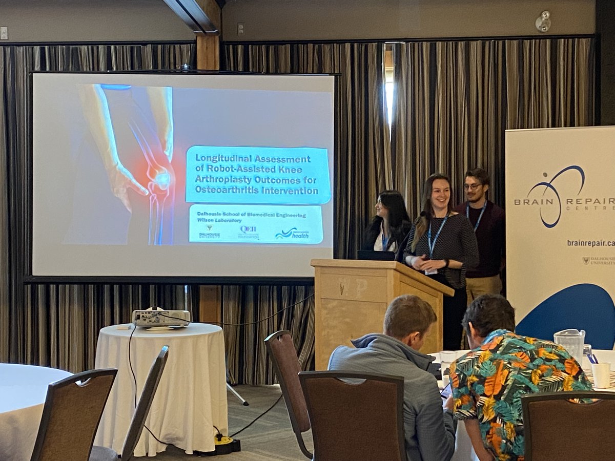 A joint presentation by The Wilson Lab on "Longitudinal research in the assessment of robot-assisted joint replacement for osteoarthritis" followed up on <a href="/JanieLAWilson/">Janie Wilson</a>'s presentation of yesterday evening #AMAP #arthroplasty #gait <a href="/bme_director/">BMEdal</a>