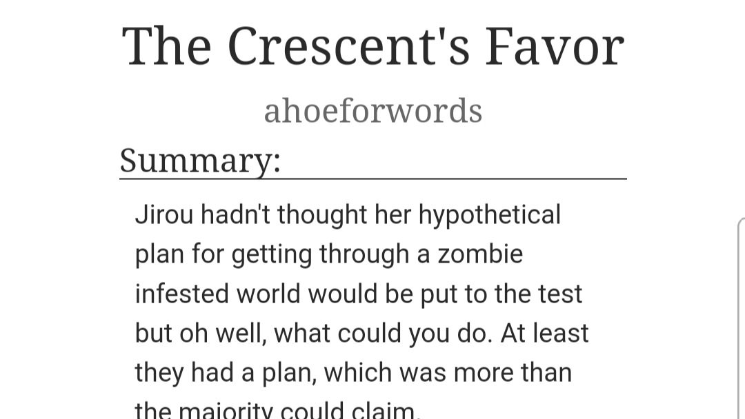 ahoeforwords's tweet photo. IT'S HERE! This is my piece for @BNHAWLWBang  #VioletGardenBang with my partners in crime @filthyfaize (artist) and @TicoryBlues (beta) This journey has been amazing and I hope I can keep up that spirit till the end of the fic

The Crescent's Favor, a #jiroumomo fic. Link below: https://t.co/rcTg4OqQnd