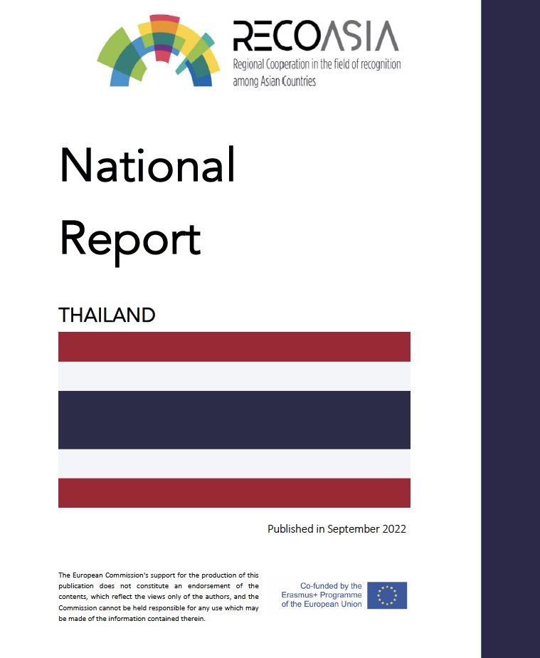 CIMEA_Naric's tweet photo. [RecoASIA series/4] in the framework of the @EUErasmusPlus #RecoASIA Project, have a look at the National Report of Thailand 🇹🇭 providing information about the Thai national education system and qualification recognition procedures in place. 

📘Full text: https://t.co/GgzYYUMJpO https://t.co/mEwBui54w6