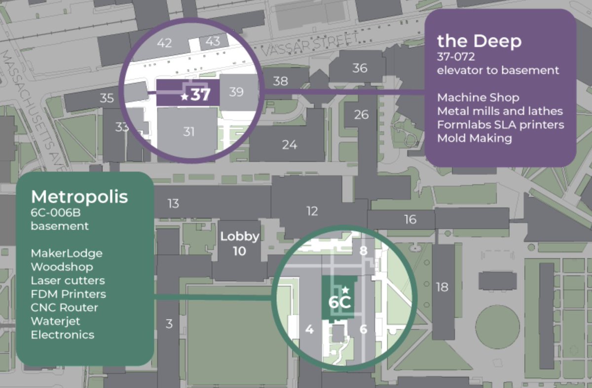 projectmanus's tweet photo. OPEN TO ALL MIT COMMUNITY MEMBERS: Open Hours and Orientation Schedules for The Deep (37-072) and Metropolis (6C-006B) makerspaces now posted. First-year students @ https://t.co/vS26BD7GNu for MakerLodge. All others @ https://t.co/BlKgZtRFYq to learn more about joining #mitmaking https://t.co/kzTfaPZDQ2