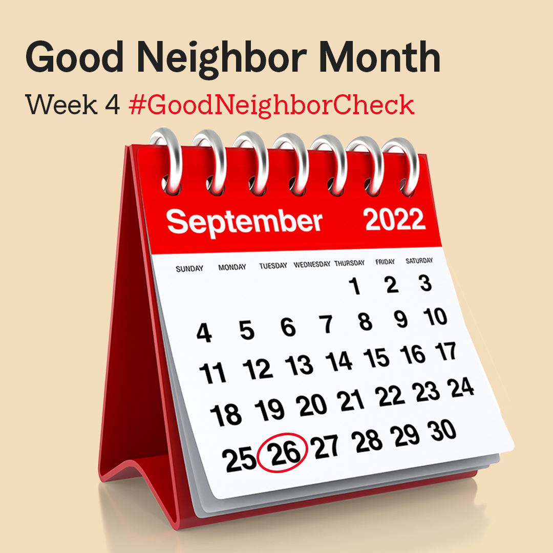 StateFarm's tweet photo. Finish #GoodNeighborMonth strong! Big or small, every act of kindness makes a difference. Share how you're being a good neighbor with #GoodNeighborCheck and get inspired by these ideas. https://t.co/eeeHumhp70