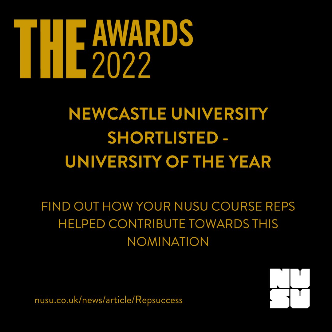 NUSU E&amp;S Reps Contribute To THE University Of The Year Nomination. 
Read more about it here: nusu.co.uk/news/article/R…
