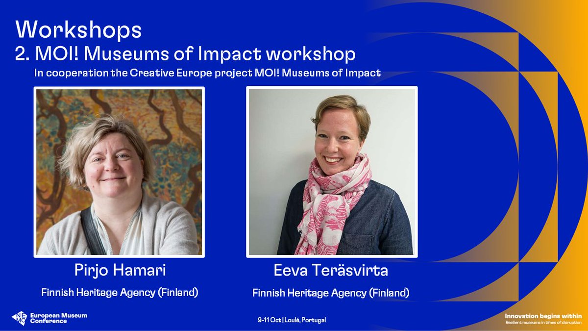 NEMOoffice's tweet photo. 🗣 Get to know our #NEMOemc22 speakers
One of our five workshop on 10 October will introduce the participants to the MOI! Museums of Impact framework that can be used to evaluate a #museum's #social impact.
More about the NEMO European Museum Conference 👉 https://t.co/I5oWMzSrIN https://t.co/Od4SKJvZHs