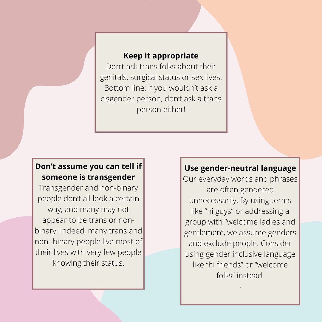 WeDemandMore1's tweet photo. How to be a Trans Ally🏳️‍⚧️

For more information and resources please visit https://t.co/MzjJ16JsYe https://t.co/X47aTIUWvn
