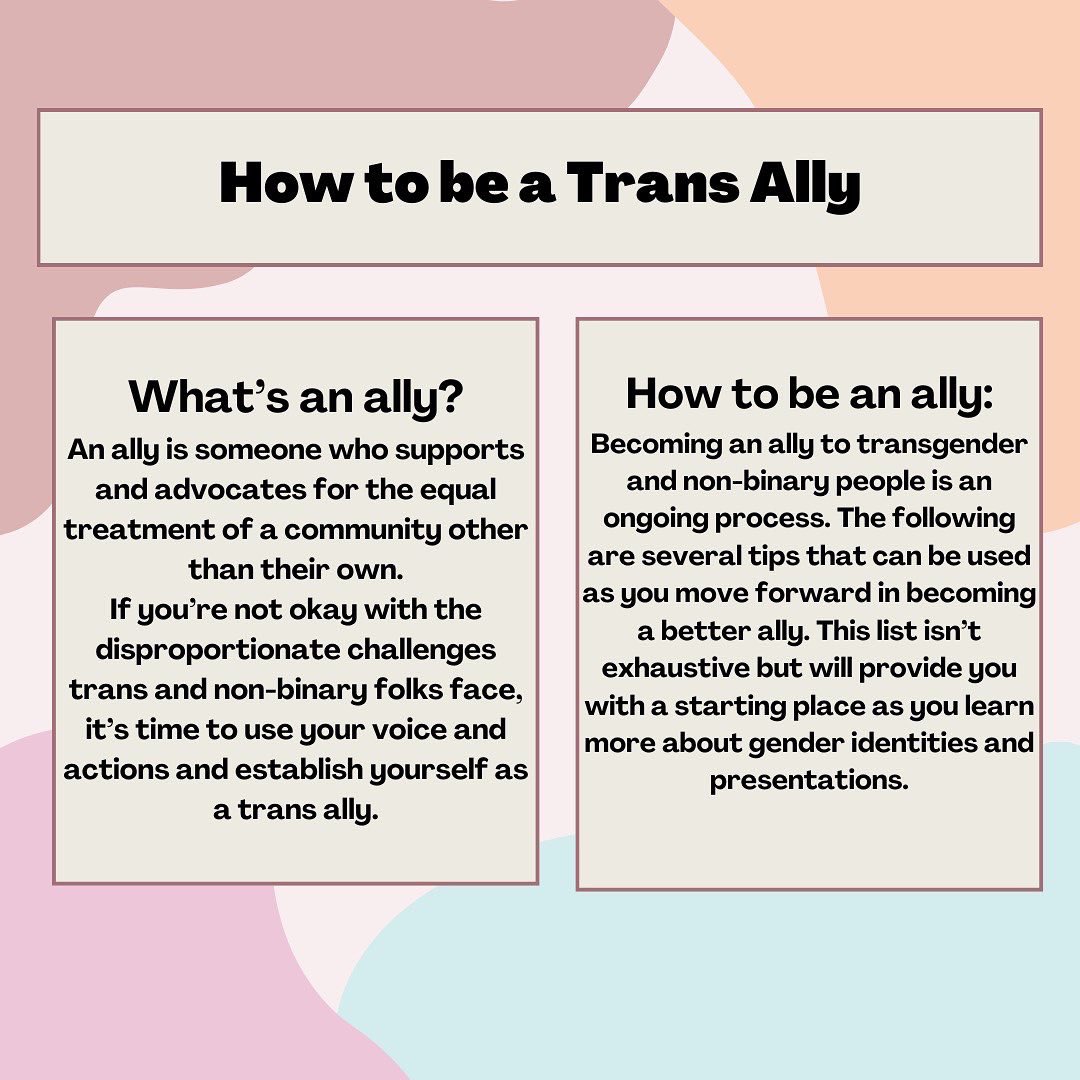 WeDemandMore1's tweet photo. How to be a Trans Ally🏳️‍⚧️

For more information and resources please visit https://t.co/MzjJ16JsYe https://t.co/X47aTIUWvn