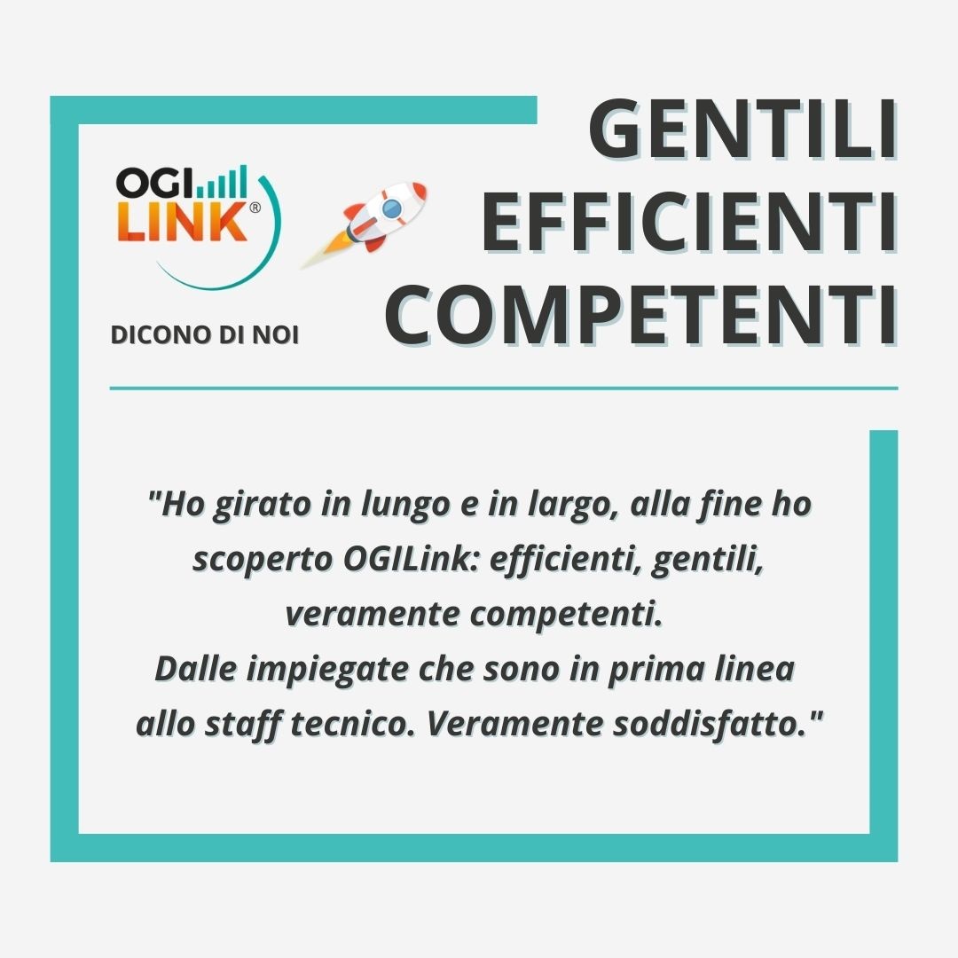 OGILink's tweet image. 🔥 DICONO DI NOI 🔥

Connettività Internet ovunque tu sia!
Scopri i nostri servizi: ogilink.it