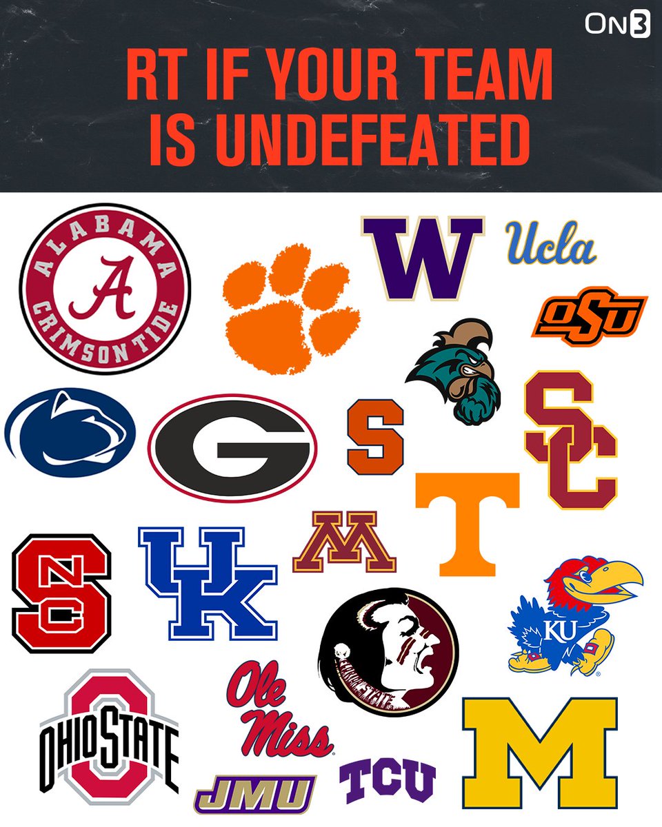 Retweet if your team is undefeated after week 4‼️