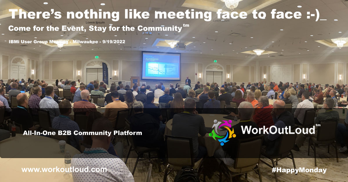 All-In-One B2B Community Platform

Community | Groups | Events | Surveys | Blogs | Messaging | Marketing Automation | Advertising

Happy Monday!  

workoutloud.com

#community #events #b2b #marketing