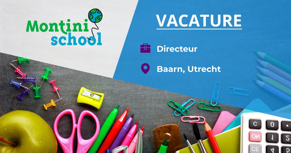 De kinderen van de Montinischool in Baarn willen een directeur die vrolijk is, niet te streng, naar hen luistert en hen serieus neemt. Herken jij jezelf hierin en ben je verder een ervaren en daadkrachtige verbinder? Interesse? Neem contact op! hetonderwijsbureau.nl/vacature/direc…