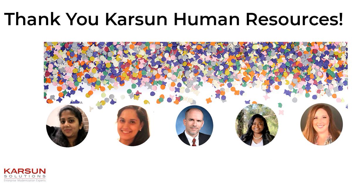 KarsunLLC's tweet photo. From Wellness to People Operations and everything in between, our Human Resources team keeps our teams going and helps us all #DoExtraordinary. Thank You, Amy, Ray, Chelsea, Shri, and Brittany! #HRAppreciationDay #HR https://t.co/6MeeA56oWv