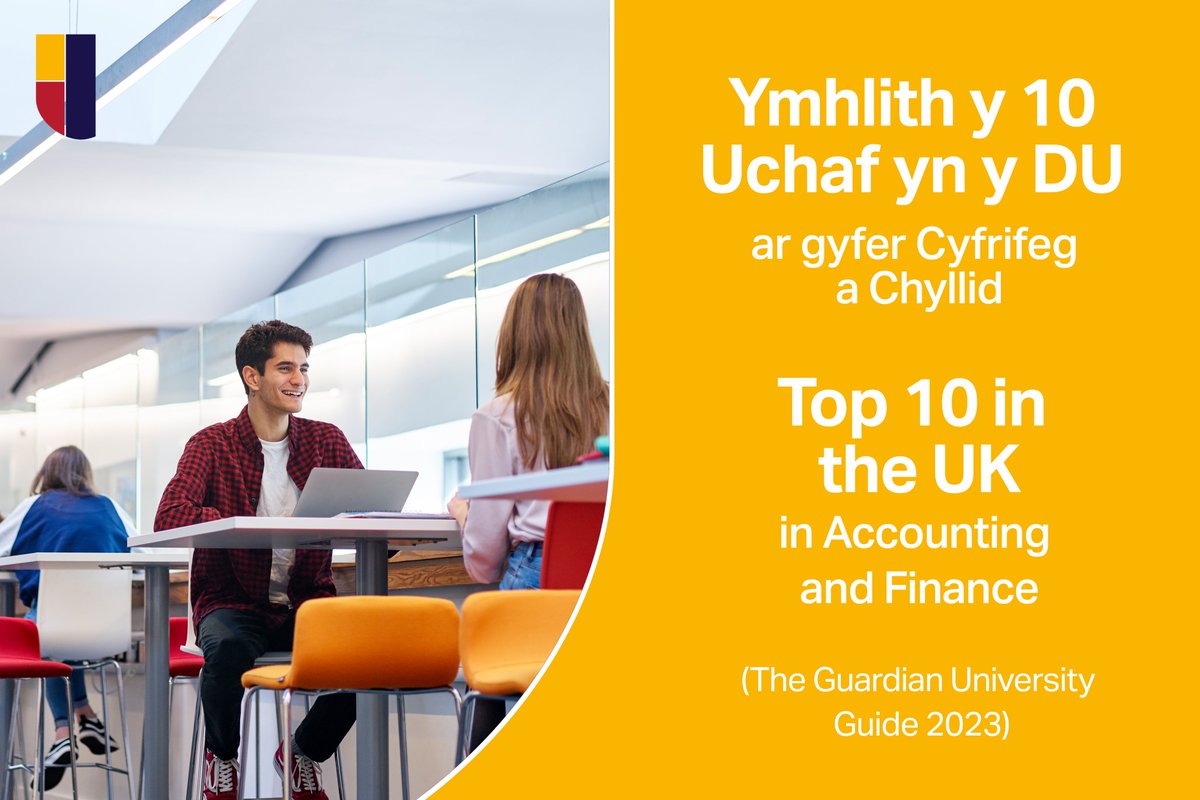 Bangor_Business's tweet image. Bangor Business School is delighted to be ranked 7th in Accounting and Finance in the 2023 Guardian University Guide. #GuardianUniversityGuide 

Mae Ysgol Busnes Bangor yn hynod o falch i fod yn y 7fed safle mewn Cyfrifeg a Chyllid yn y Guardian University Guide 2023.
