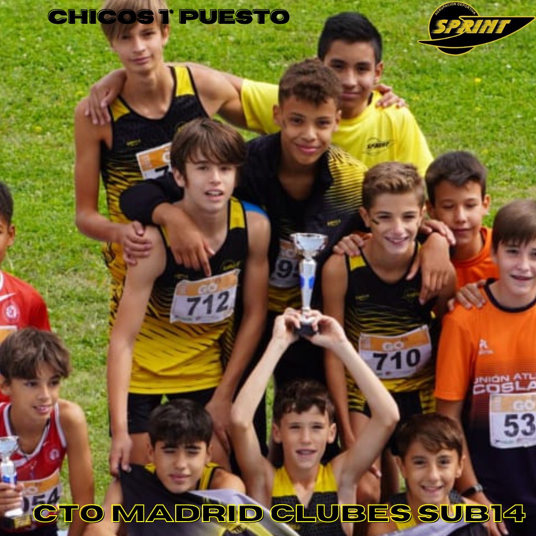 CTO MADRID CLUBES SUB14

Nuestros equipos de chicos y chicas campeones de Madrid 🏆

Próxima parada 🔜 Cto España clubes, Cuenca 💛🖤🥳

Enhorabuena Atletas y Entrenadores 💪🏽

#atletismo #sub14 #ctomadrid #ctoespaña #team #agrupaciondeportivasprint #sub14