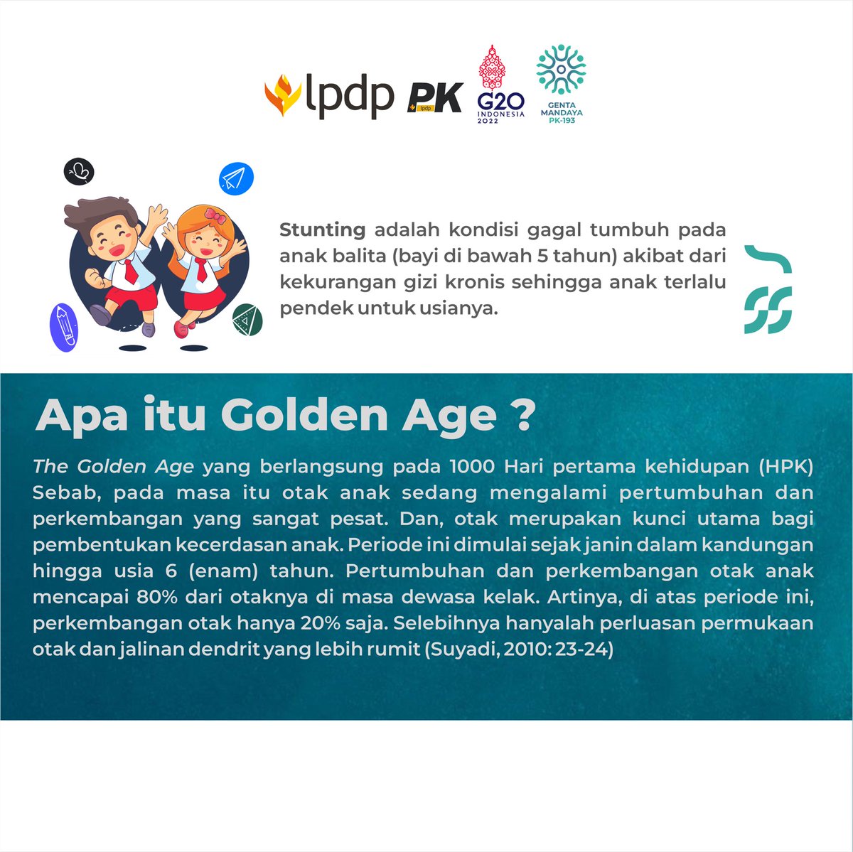 SekarSasha's tweet photo. Untuk 10 hari kedepan kita akan kupas isu stunting ini sekaligus membagikan solusi apa saja yang bisa kita lakukan untuk mencegah dan menghadapi isu stunting di Indonesia ☺️

Jadi, simak terus ya! 🙌🏼

@LPDP_RI 

#LPDP
#diriuntuknegeri
#PK193
#gentamandaya
#DiriUntukNegeri https://t.co/jX2xRBCMba